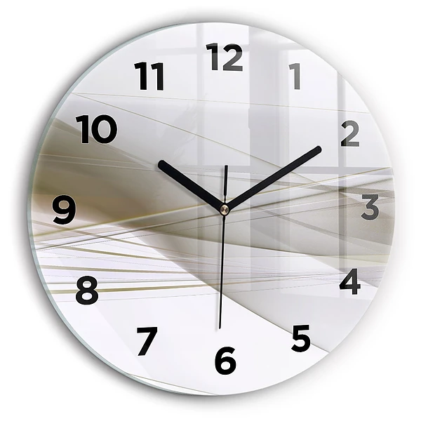 Wanduhr rund mit motiv Helle Abstraktion