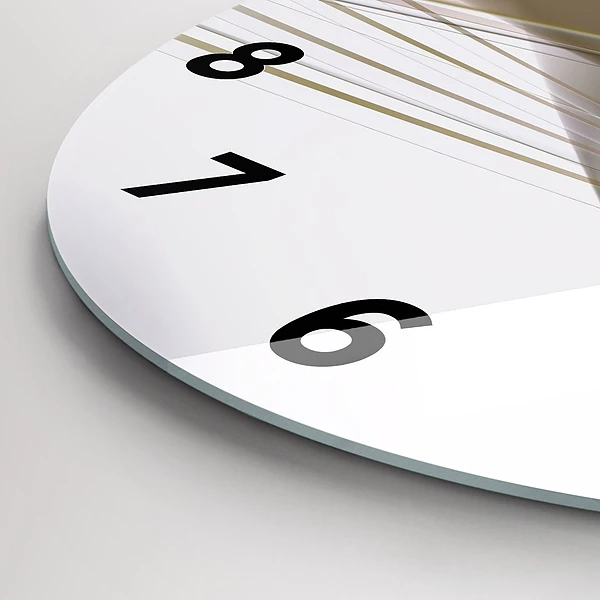 Wanduhr rund mit motiv Helle Abstraktion