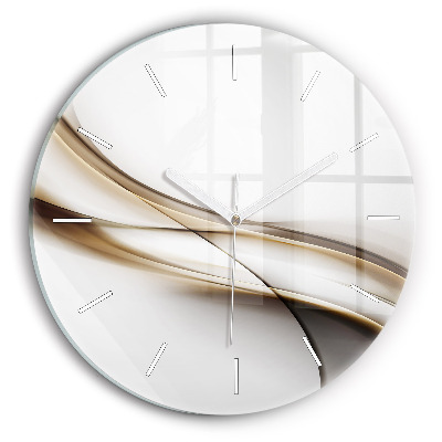 Wanduhr glas rund Abstrakte Linien