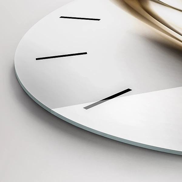 Wanduhr glas rund Abstrakte Linien