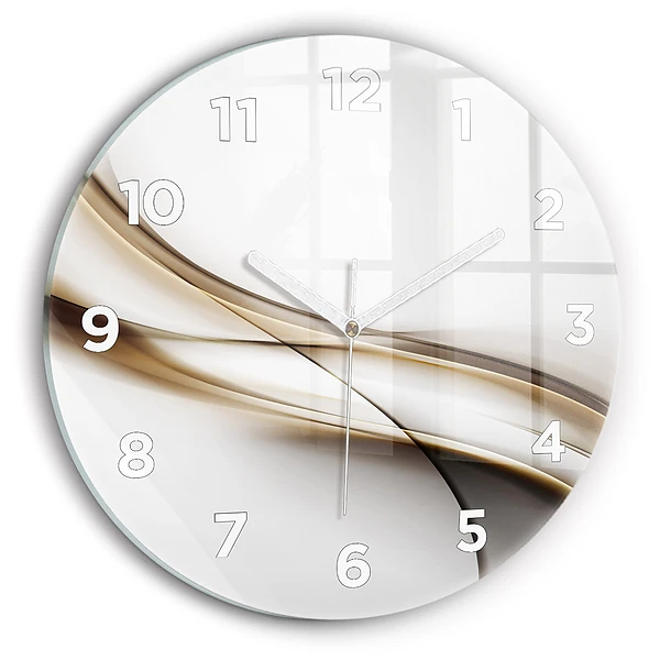 Wanduhr glas rund Abstrakte Linien