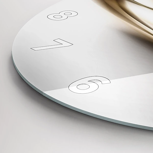 Wanduhr glas rund Abstrakte Linien