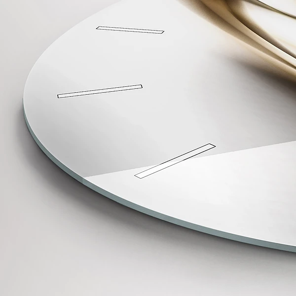 Wanduhr glas rund Abstrakte Linien