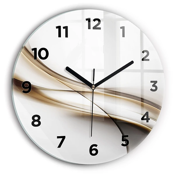Wanduhr glas rund Abstrakte Linien