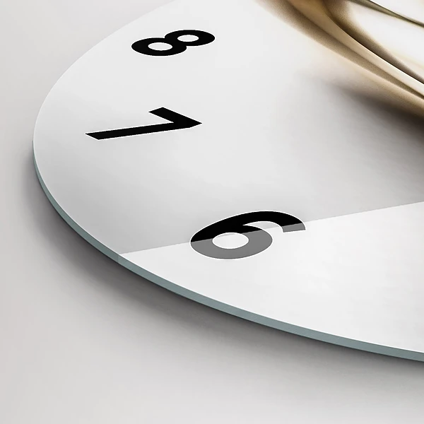 Wanduhr glas rund Abstrakte Linien