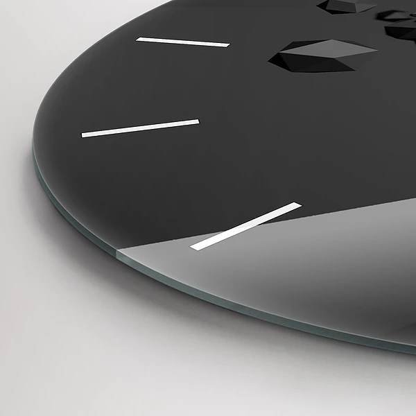 Wanduhr rund Schwarze Abstraktion