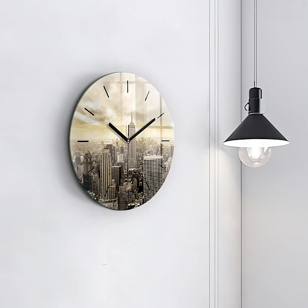 Wanduhr rund Türme in New York