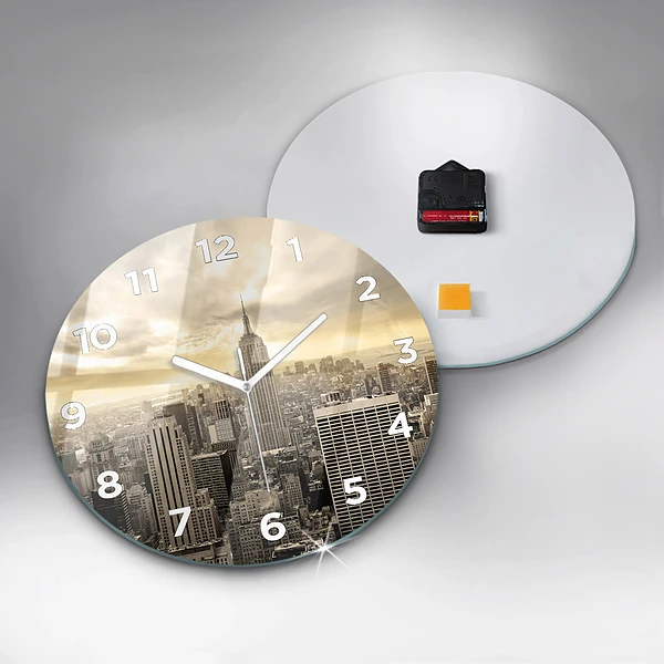 Wanduhr rund Türme in New York