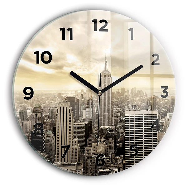Wanduhr rund Türme in New York