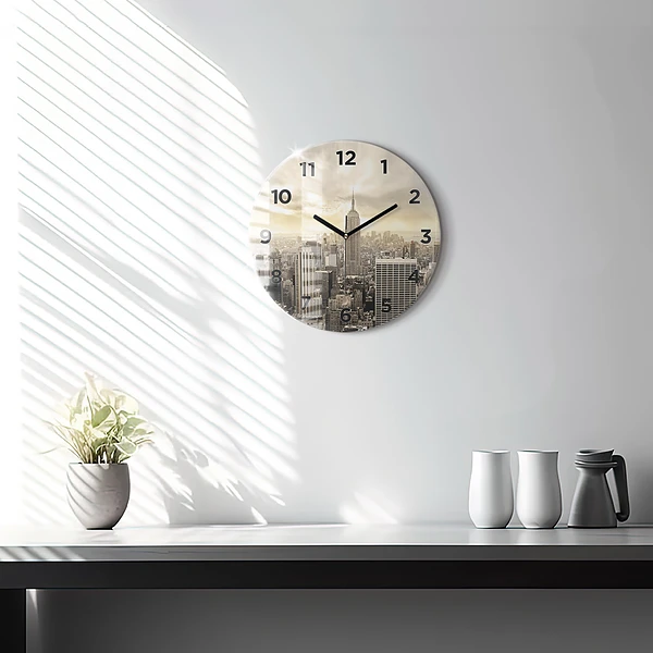 Wanduhr rund Türme in New York