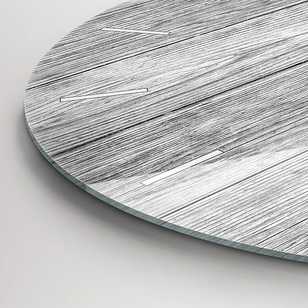 Wanduhr rund mit motiv Holztafeln