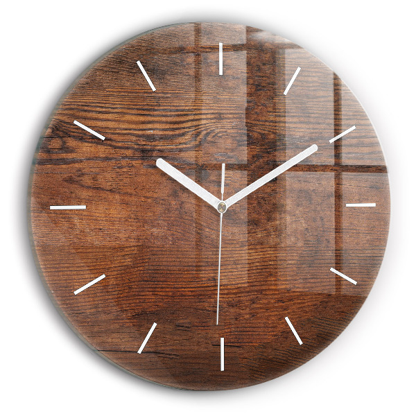 Wanduhr rund Altes Holz