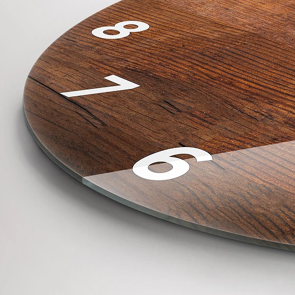 Wanduhr rund Altes Holz