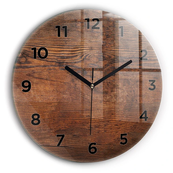 Wanduhr rund Altes Holz