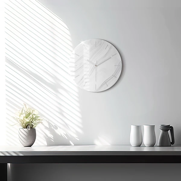 Wanduhr rund mit motiv Dekorativer Marmor