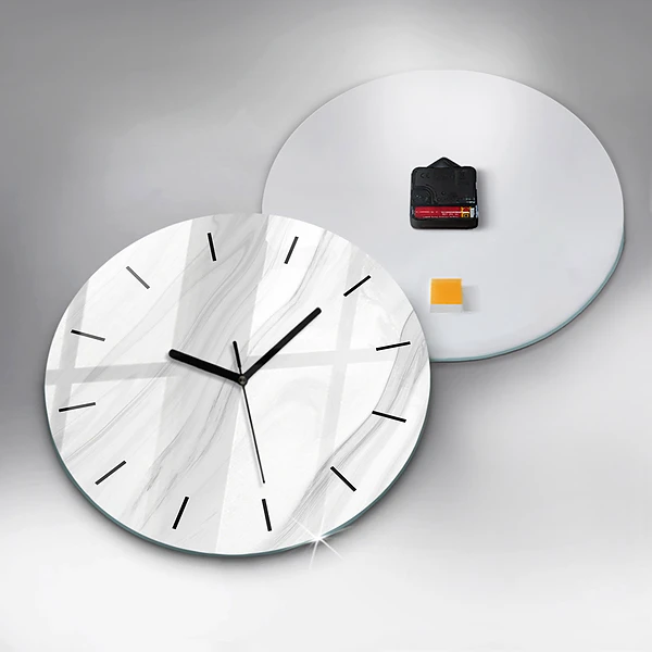 Wanduhr rund mit motiv Dekorativer Marmor