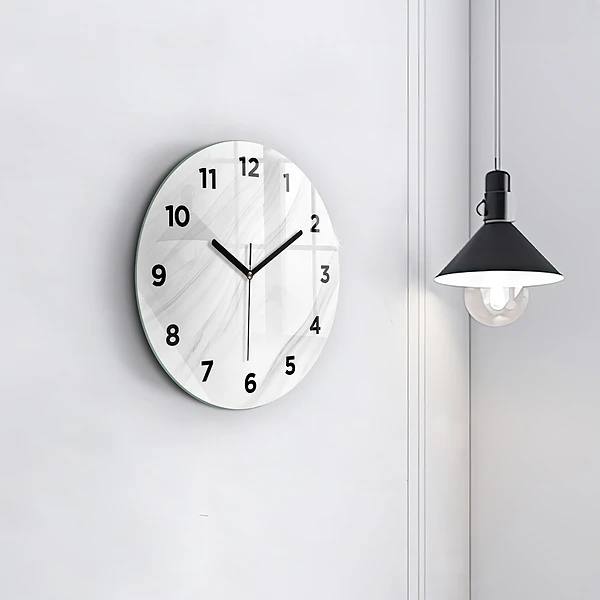 Wanduhr rund mit motiv Dekorativer Marmor