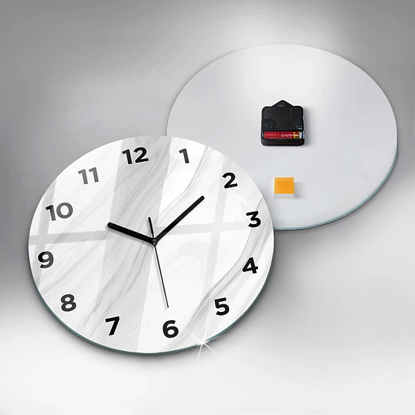 Wanduhr rund mit motiv Dekorativer Marmor