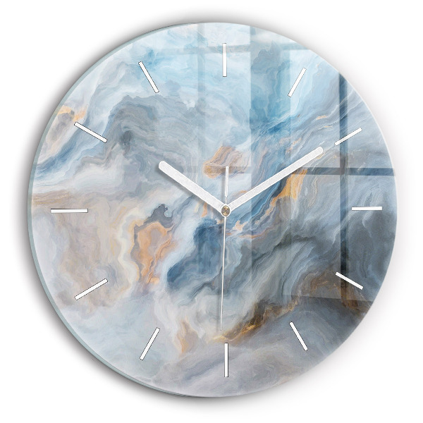 Wanduhr rund Marmoriertes Muster