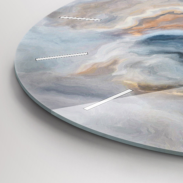 Wanduhr rund Marmoriertes Muster