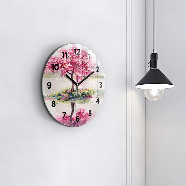 Wanduhr rund Baum-Mosaik