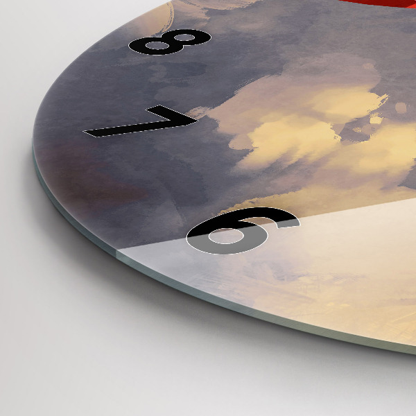 Wanduhr rund mit motiv Papier-Schiffe