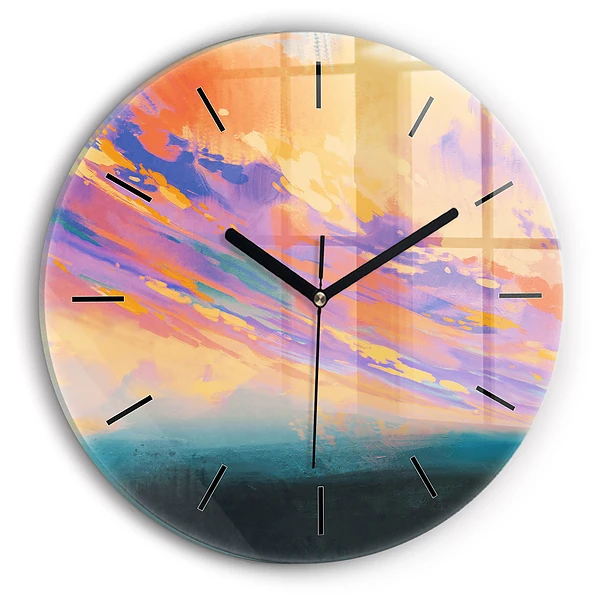 Wanduhr glas rund Platonische Liebe