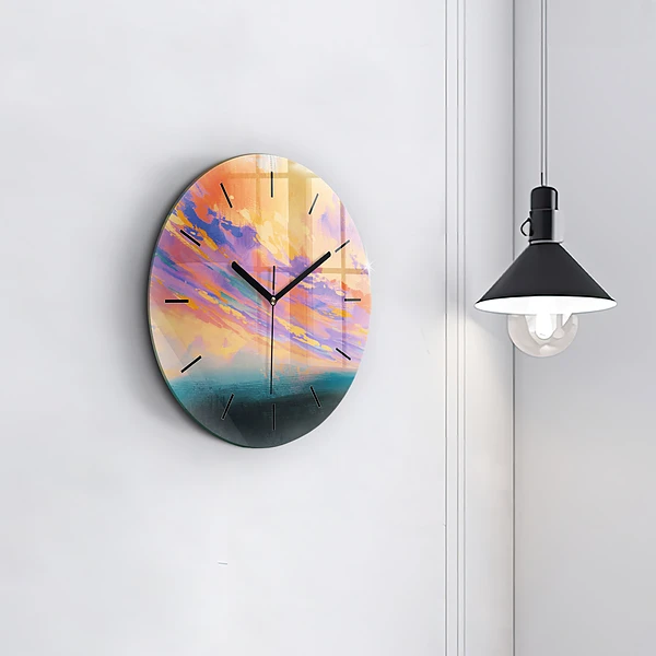Wanduhr glas rund Platonische Liebe