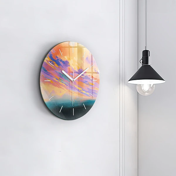 Wanduhr glas rund Platonische Liebe