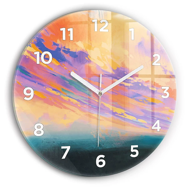 Wanduhr glas rund Platonische Liebe