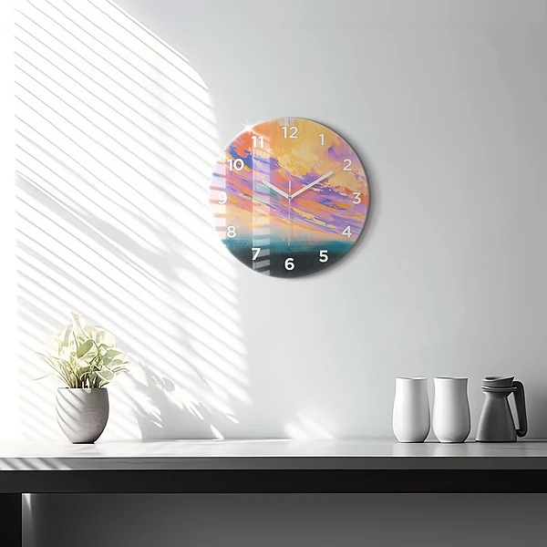 Wanduhr glas rund Platonische Liebe