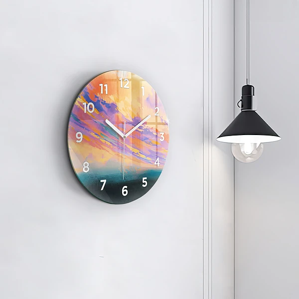 Wanduhr glas rund Platonische Liebe