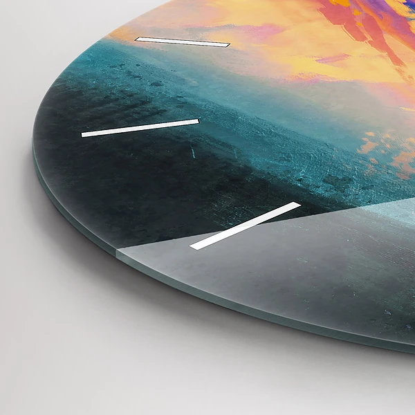 Wanduhr glas rund Platonische Liebe