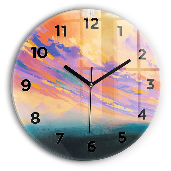 Wanduhr glas rund Platonische Liebe