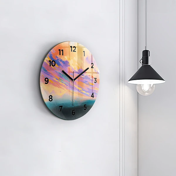 Wanduhr glas rund Platonische Liebe