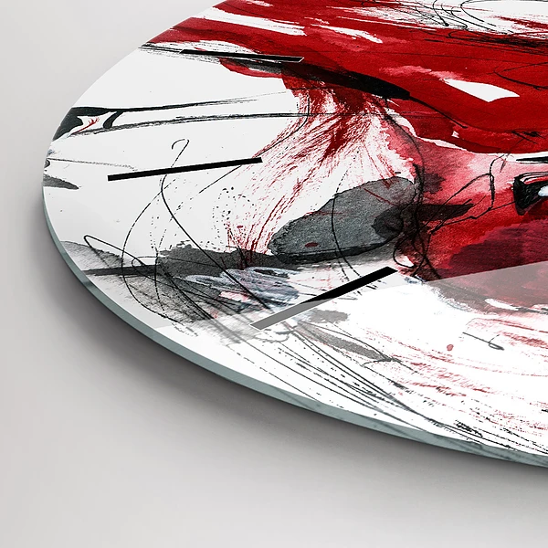 Wanduhr glas rund Tanzendes Paar