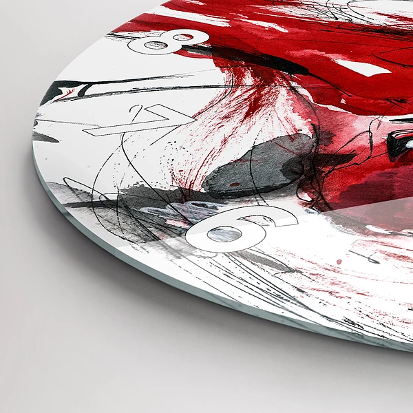 Wanduhr glas rund Tanzendes Paar