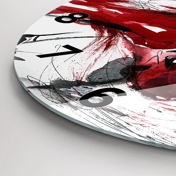 Wanduhr glas rund Tanzendes Paar