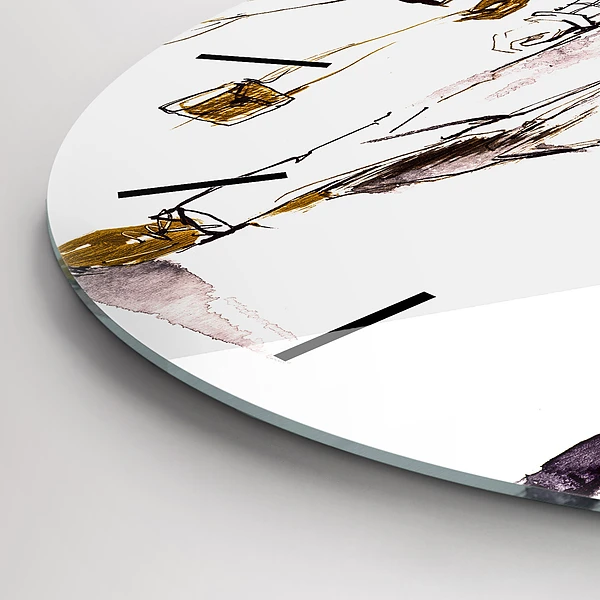 Wanduhr glas rund Frau und Mann