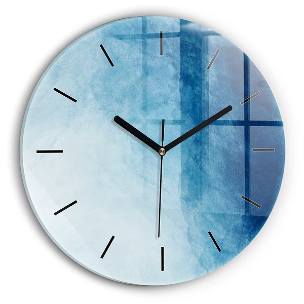 Wanduhr glas rund Wasser abstrakt
