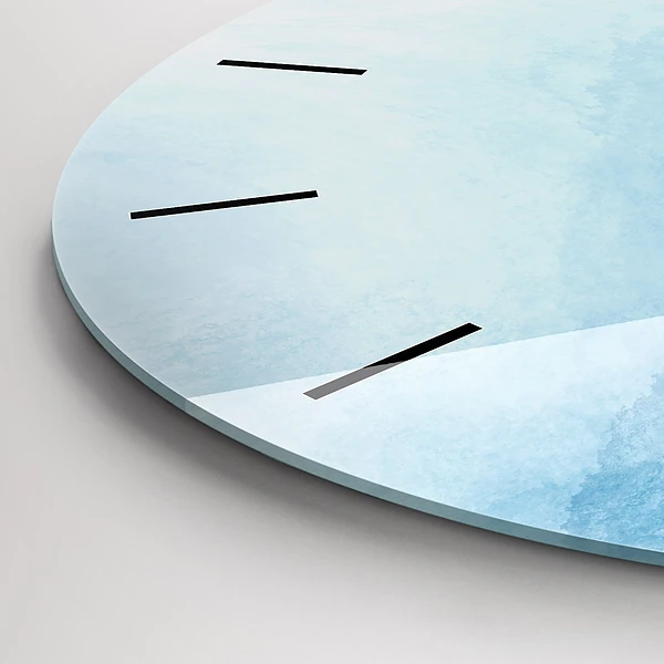 Wanduhr glas rund Wasser abstrakt