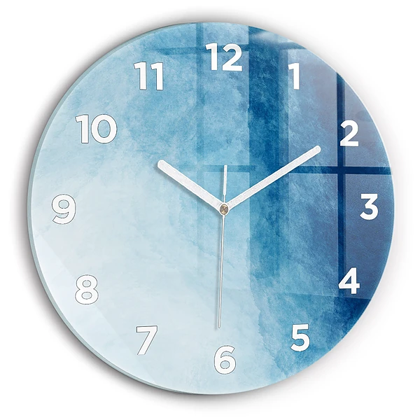 Wanduhr glas rund Wasser abstrakt