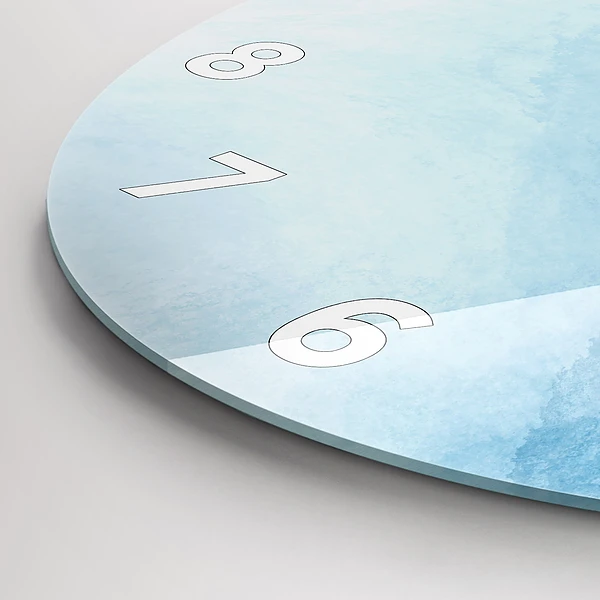 Wanduhr glas rund Wasser abstrakt