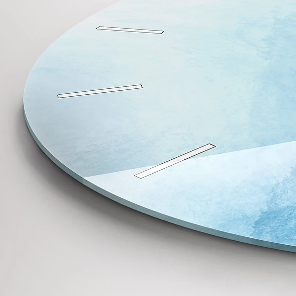 Wanduhr glas rund Wasser abstrakt