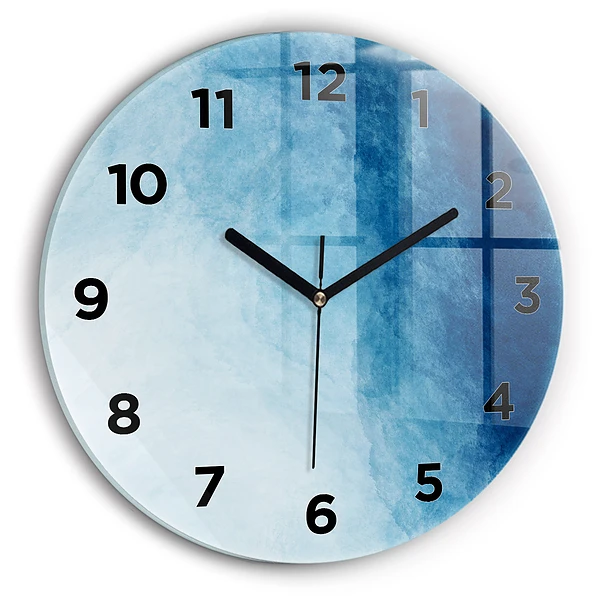 Wanduhr glas rund Wasser abstrakt