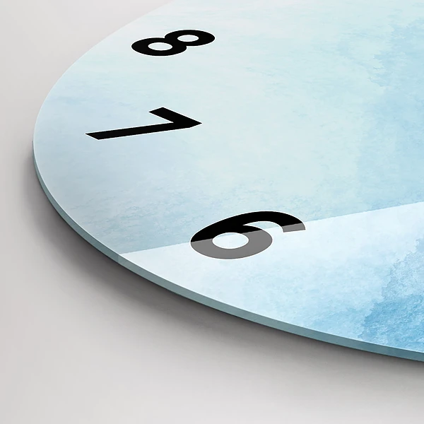 Wanduhr glas rund Wasser abstrakt