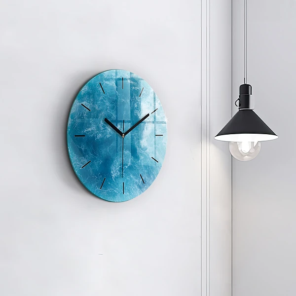 Wanduhr rund Meerwasser