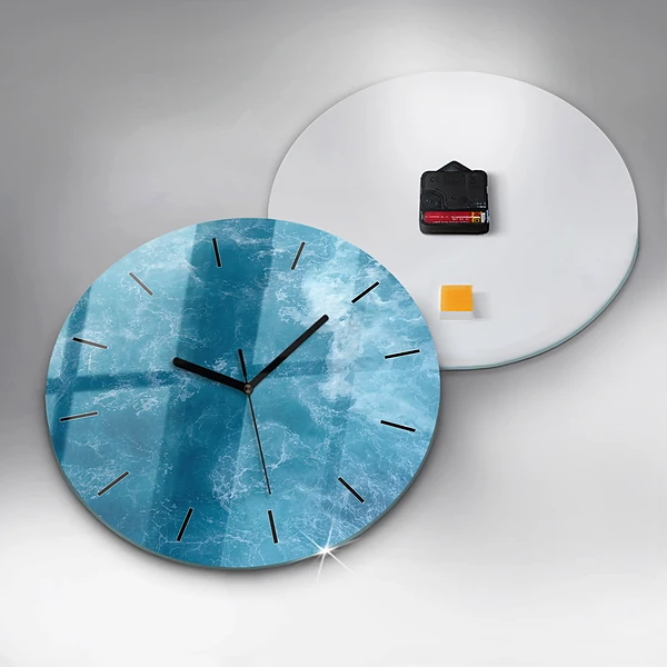 Wanduhr rund Meerwasser