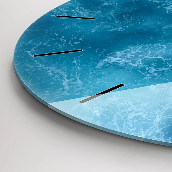 Wanduhr rund Meerwasser
