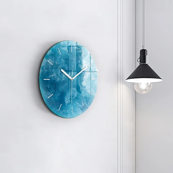 Wanduhr rund Meerwasser